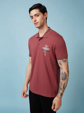 Men's Printed Polo Neck Half Sleeves T-shirts